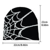 Y2K Spider Web Knit Beanie for Men and Women