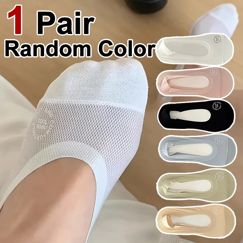 Women's Invisible Low-Cut Socks with Silicone Grip