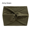 Bandeau en tissu vert militaire noué en nœud