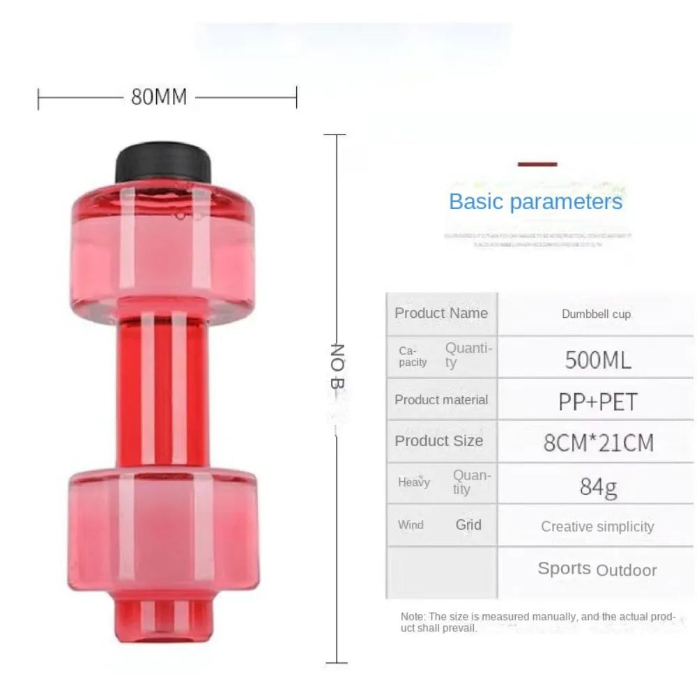 Durchsichtige rote, dichtende Sport-Wasserflasche mit schwarzem Verschluss, von der Seite gezeigt.