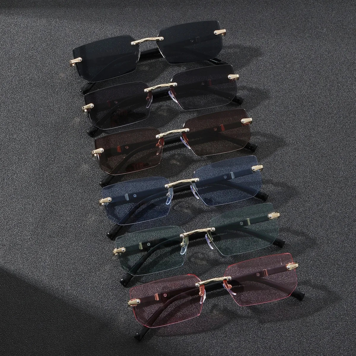 Rimless Rectangle Sunglasses