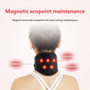 Magnetisches Akupunktur-Pflegegerät auf der Nackenrückseite, zeigt Akupunkte wie Tianzhu-Höhle und Dazhui.