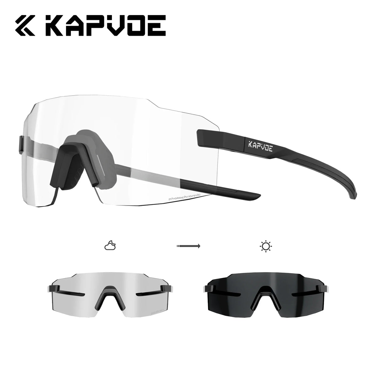 TR90 Photochromic Running Sunglasses with UV400 Protection