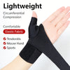 Black elastic fabric wrist support brace for comfortable compression and tendonitis relief