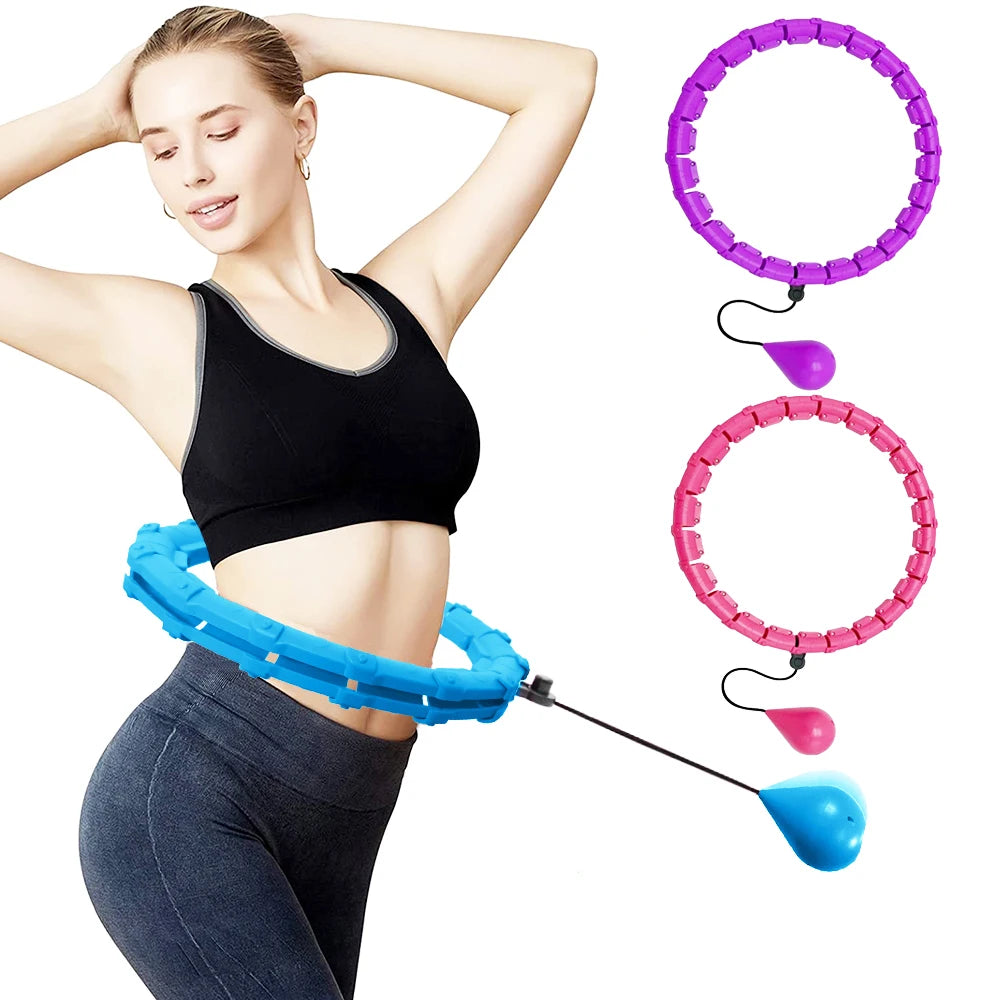Adjustable Weighted Exercise Hoop for Core and Waist Toning