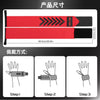 Diagram showing the three steps for applying an extra strength wrist support wrap