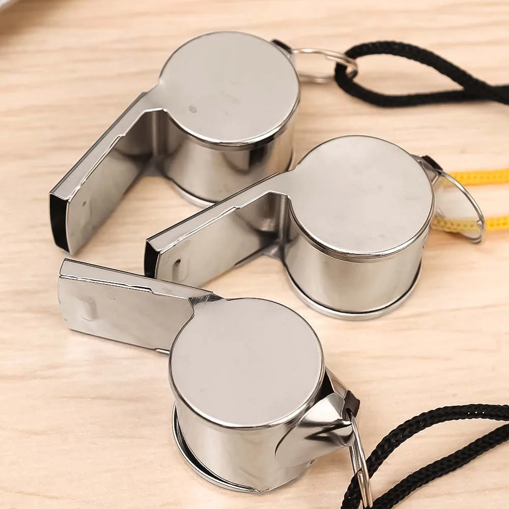 Professional Stainless Steel Whistle with Lanyard