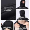Black men's athletic fishing hoodie featuring a built-in mask and integrated hood design