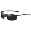 Polarized Square Sunglasses for Men with Metal Frame