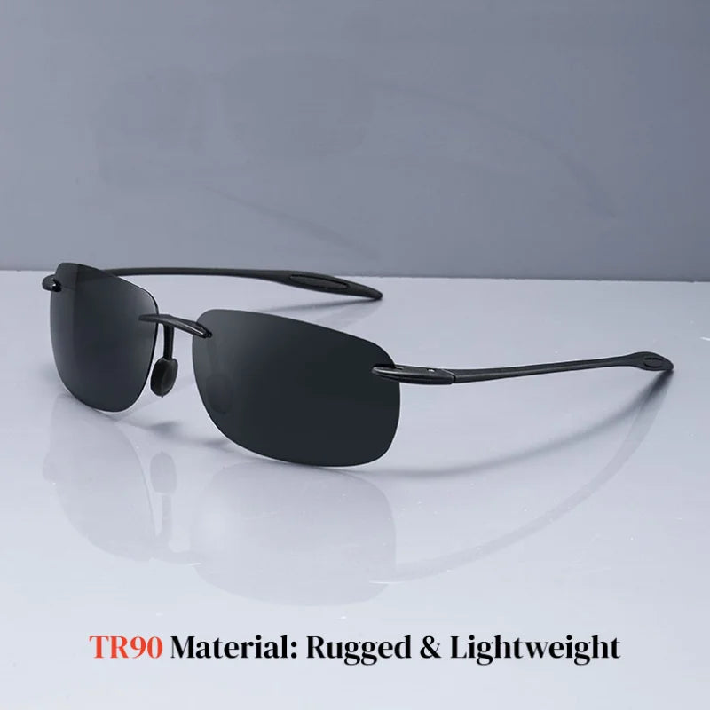 Ultra-Light TR90 Frameless Polarized Sunglasses