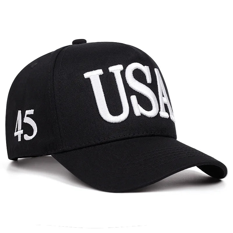 Embroidered USA Flag Baseball Cap