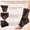 Black copper infused ankle compression brace for comfortable and breathable support
