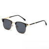 Vintage Half-Frame Sunglasses with UV400 Protection