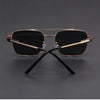Square Metal Sunglasses with UV400 Protection