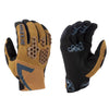 Gants tactiques noirs et camel pour motocross et VTT.
