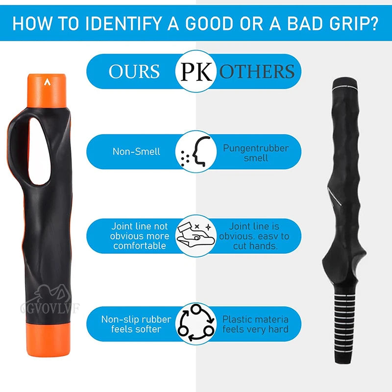 Golf Club Training Grip Aid for Posture and Alignment