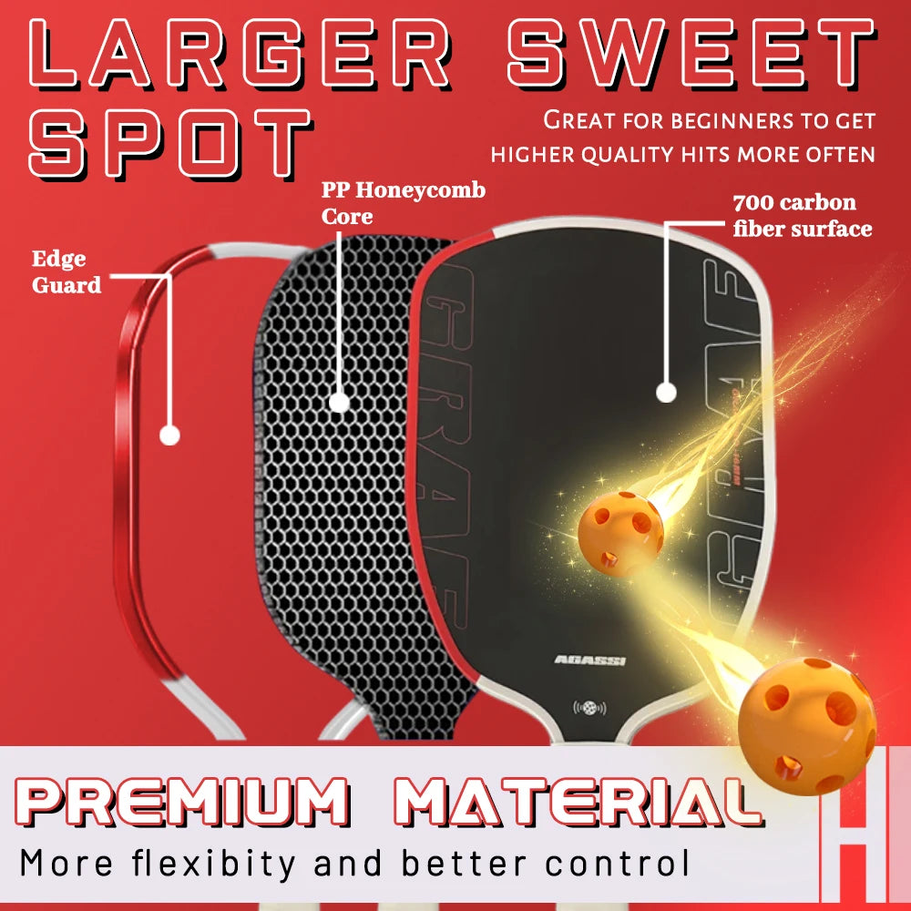 Pro Carbon Pickleball Paddle with Foam Core