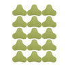A grid of light green acupuncture heat patches designed for knee relief.