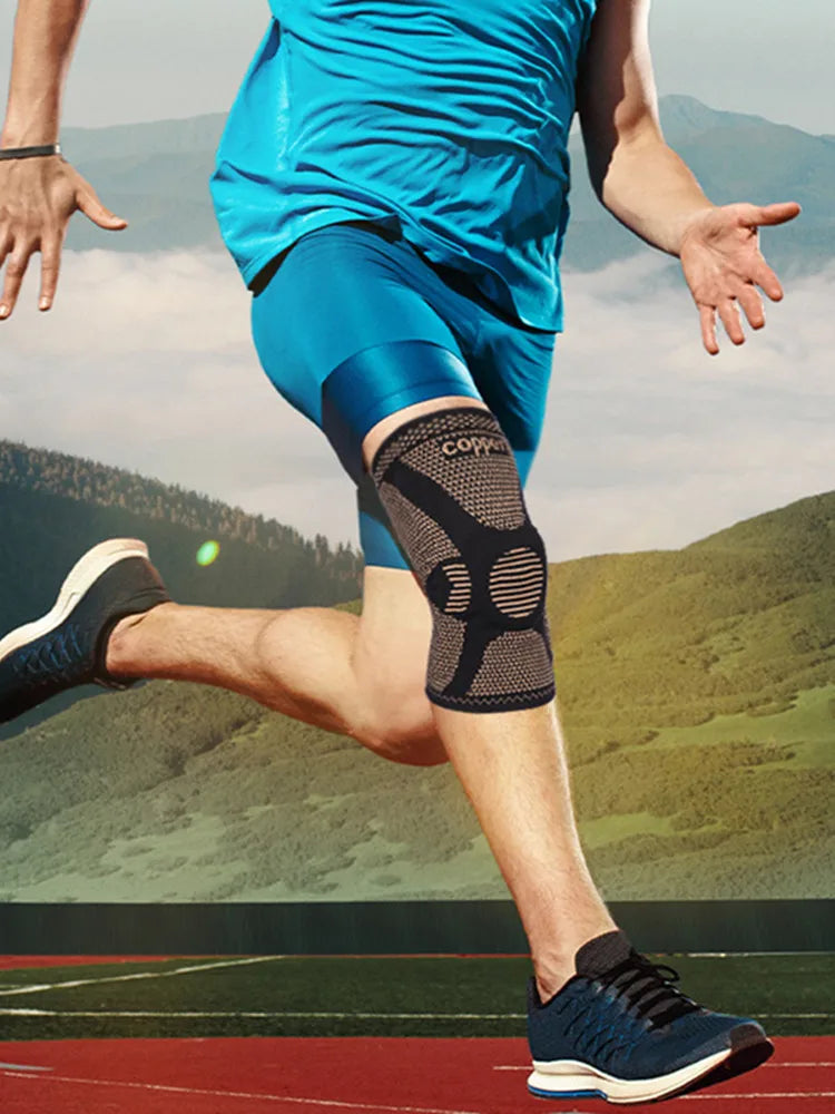 Copper Fiber Compression Knee Sleeve for Sports Support