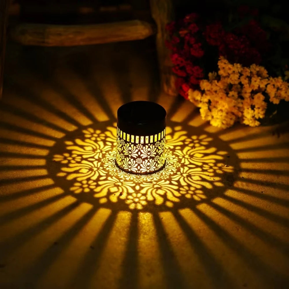 Solar Peony Mandala Projector Light for Outdoor Walls