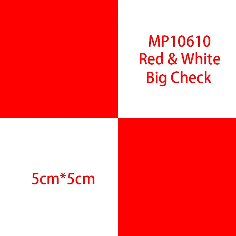 Rotes und weißes Karomuster als Hot-Shrink-Covering-Film für RC-Modelle.
