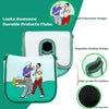 A green protective sleeve for golf clubs featuring a funny pattern, showing the design and sealing details.