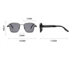 Vintage Steampunk Square Sunglasses with Metal Frame