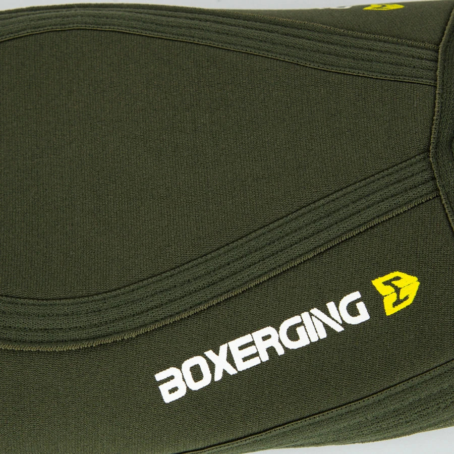 Olive green compression knee sleeves for sports and gym
