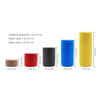 Set of self-adhesive elastic bandage tape in yellow, blue, and black colors with various lengths