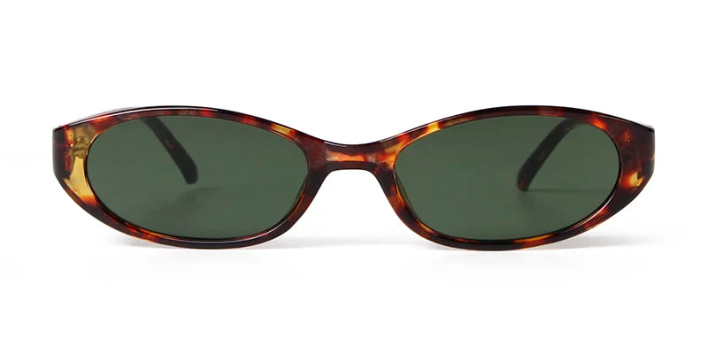 Retro Tortoiseshell Oval Sunglasses