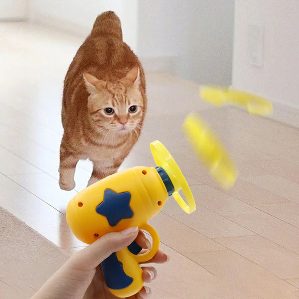 Interactive Cat Disc Launcher Toy