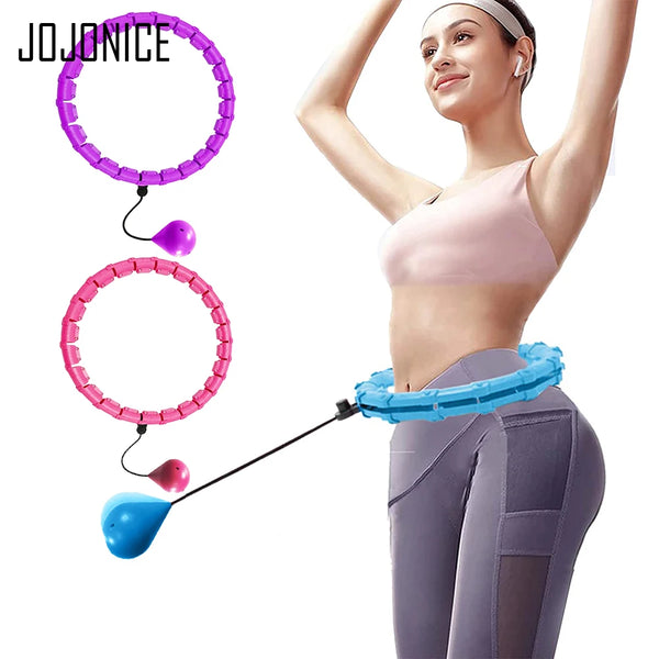 Adjustable Weighted Exercise Hoop for Core and Waist Toning