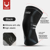 Black Vilico compression knee support sleeve shown on a model's leg.