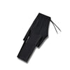 Black men's ice silk performance pants laid flat with drawstring visible
