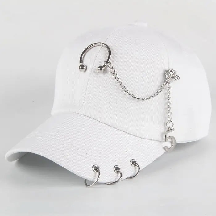 Classic Cotton Cap with Metal Ring Detail
