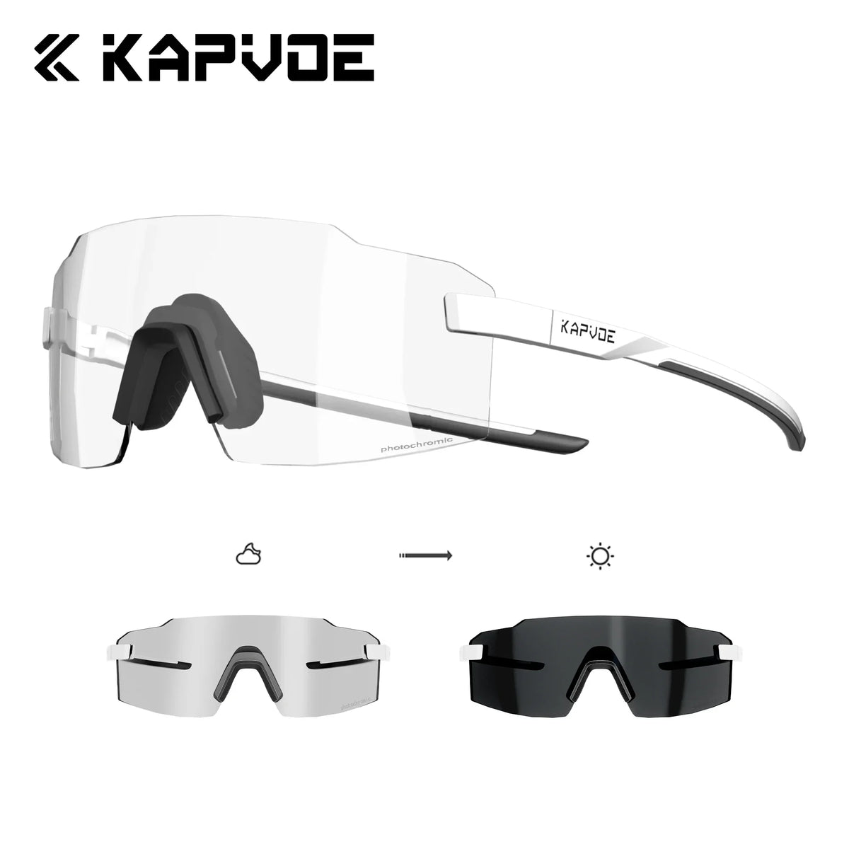 TR90 Photochromic Running Sunglasses with UV400 Protection