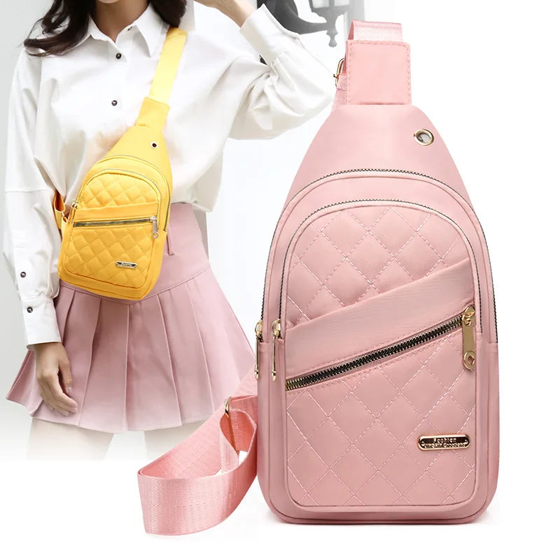 Nylon Crossbody Chest Bag for Women – Large Capacity, Adjustable Strap