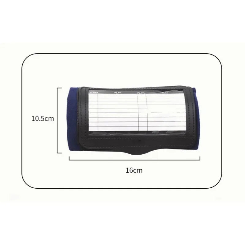 Black football training wrist guard with a clipboard cover shown flat.