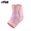 Pink ankle support compression brace with textured fabric and glitter accents