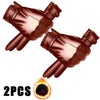 Men's Genuine Leather Touchscreen Gloves with Soft Fleece Lining
