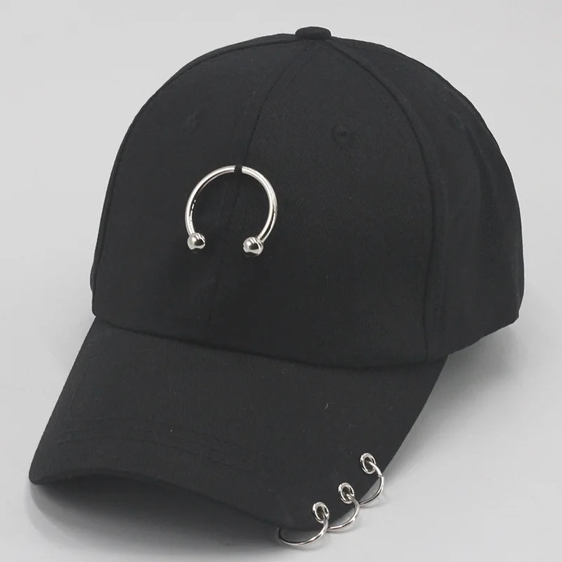 Classic Cotton Cap with Metal Ring Detail