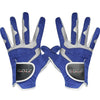 Pair of blue and gray men's performance golf grip gloves