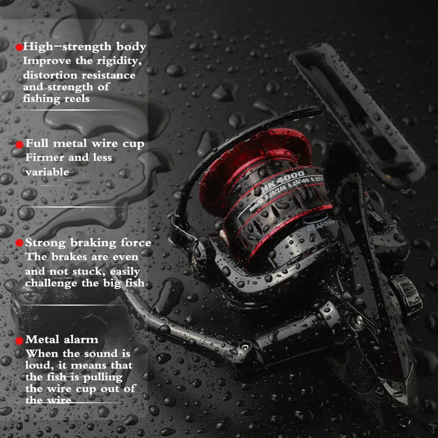 High-Speed Spinning Fishing Reel with Interchangeable Handle