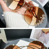 Women's Rhinestone Oversized Round Sunglasses with UV400 Protection