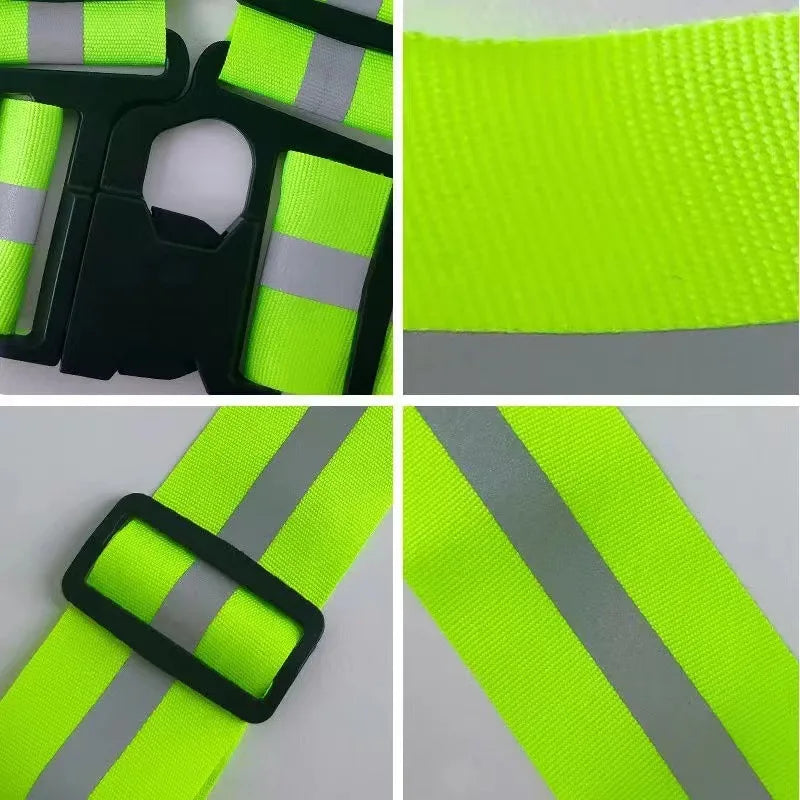 Adjustable Reflective Safety Vest for Night Running and Cycling