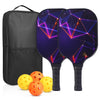 2-Piece Fiberglass Pickleball Paddle Set with 4 Balls for Beginners