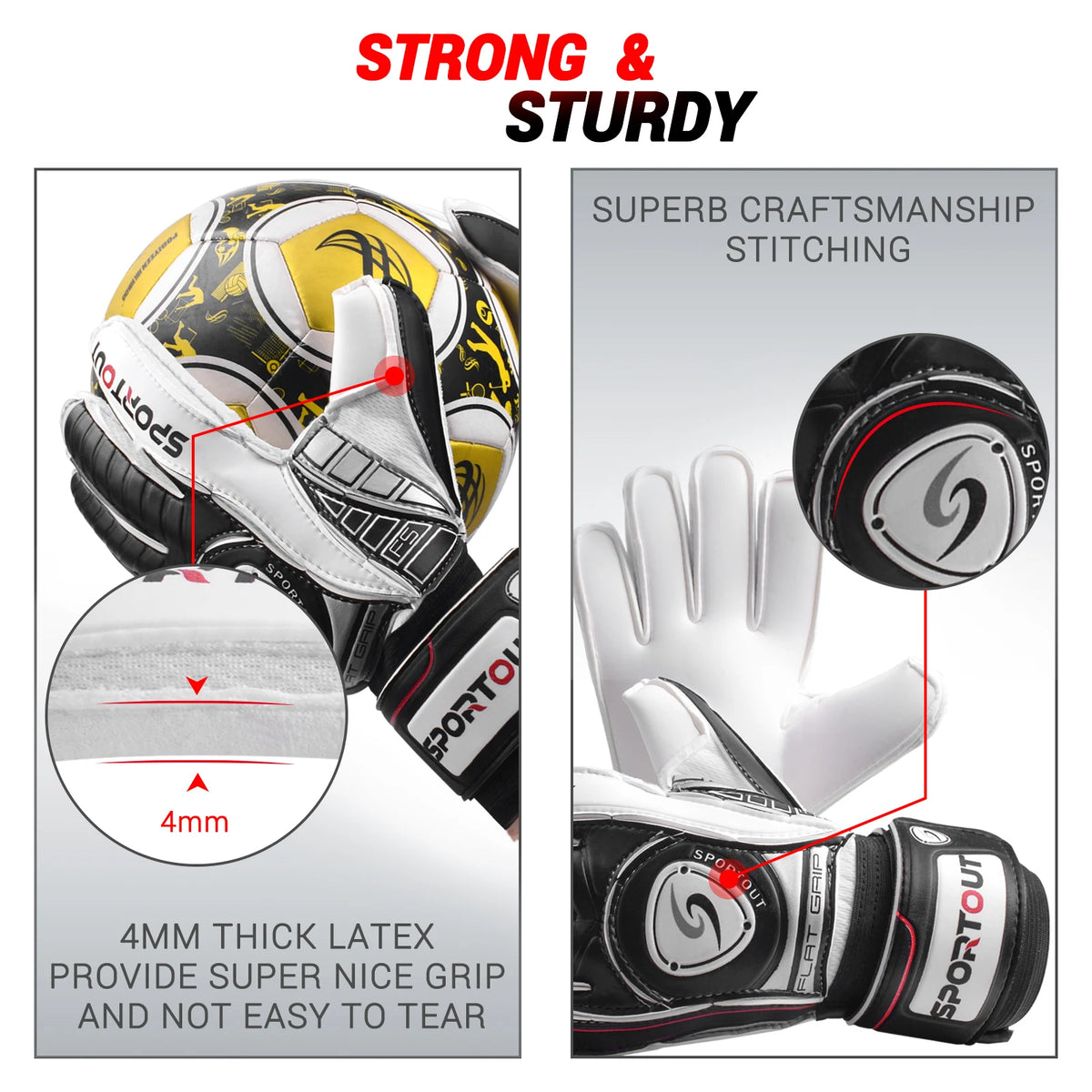 Goalkeeper Gloves with Fingersave Protection