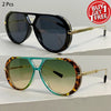 Vintage Pilot Sunglasses with Gradient Lenses