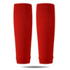 A pair of red professional compression soccer and sports sleeves.