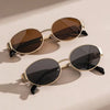Classic Oval Metal Sunglasses with UV400 Protection